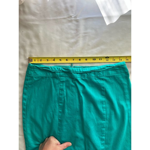 Valerie Bertinelli Business Casual Turquoise Stretch Pencil Skirt Size 6/28 - Picture 6 of 8